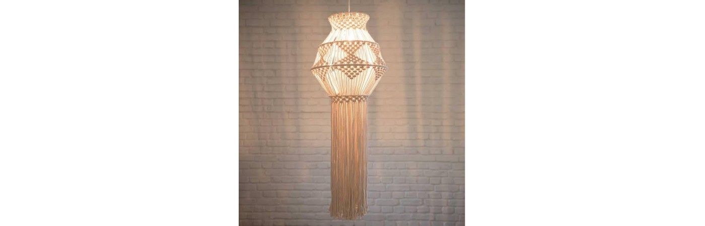 Handmade Macrame Lamp